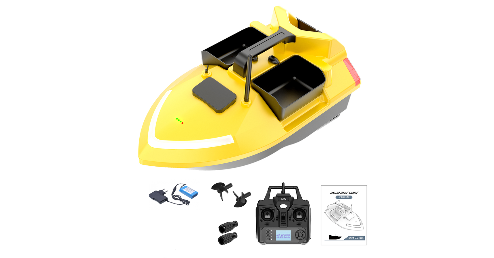 Flytec V020 GPS Fluor Effect etetőhajó - Flytec - Baitfishing