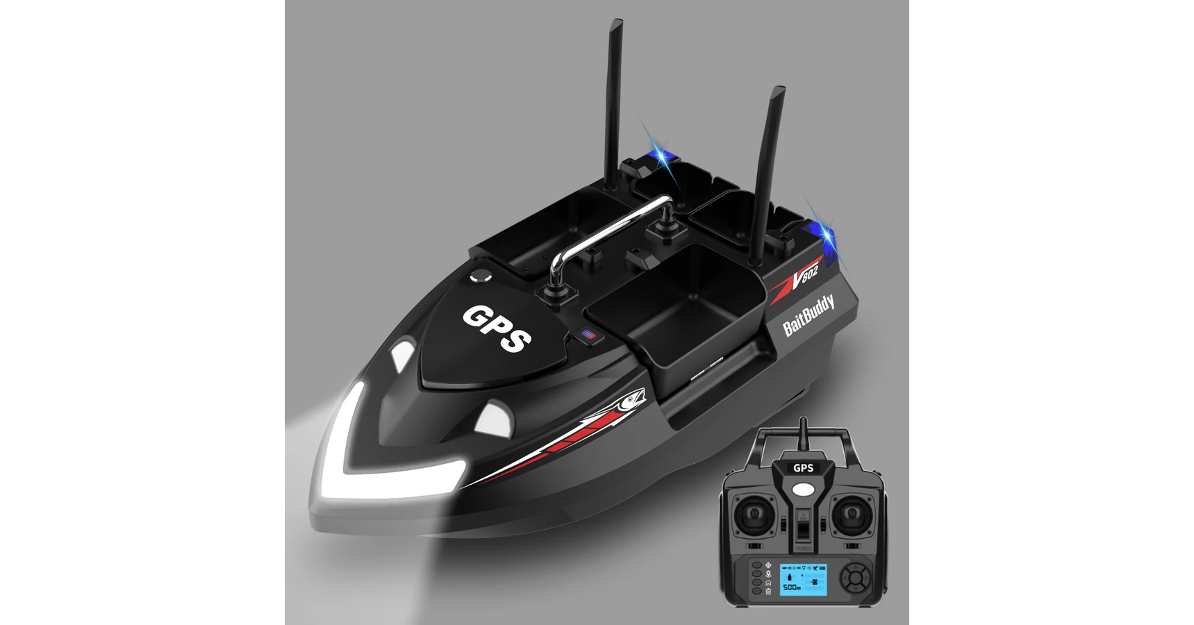 Flytec V802 PRO etetőhajó black - baitfishing.hu = flytec.hu
