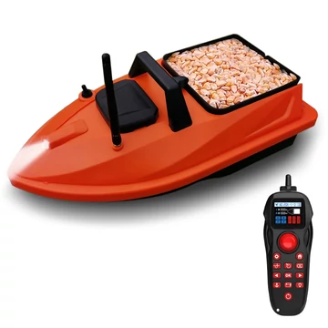 Flytec V805 GPS mini etetőhajó vízhőmérséklet kijelzéssel és narancssárga kivitelben