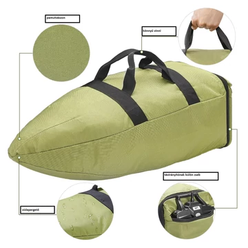 Etetőhajó táska zöld