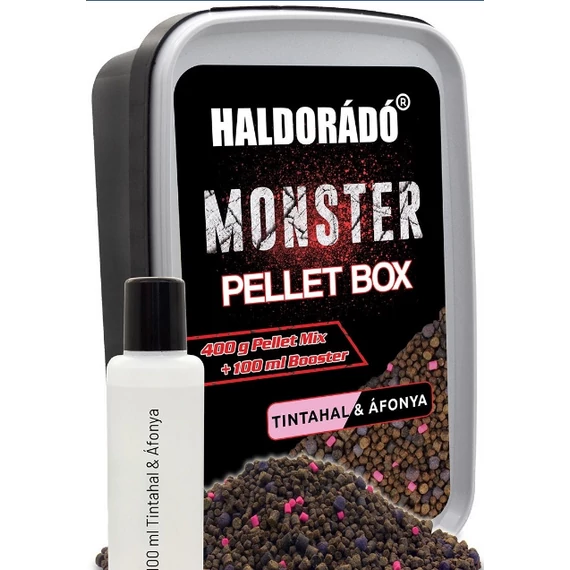 Haldorado Monster Pellet Box tintahal és áfonya